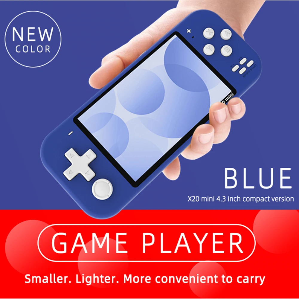 X20 mini 4.3 inch IPS screen Handheld Portable Game Console 32GB 8GB 5000 games for 8/16/32 bit Arcade Video games child gift - Uknowucme