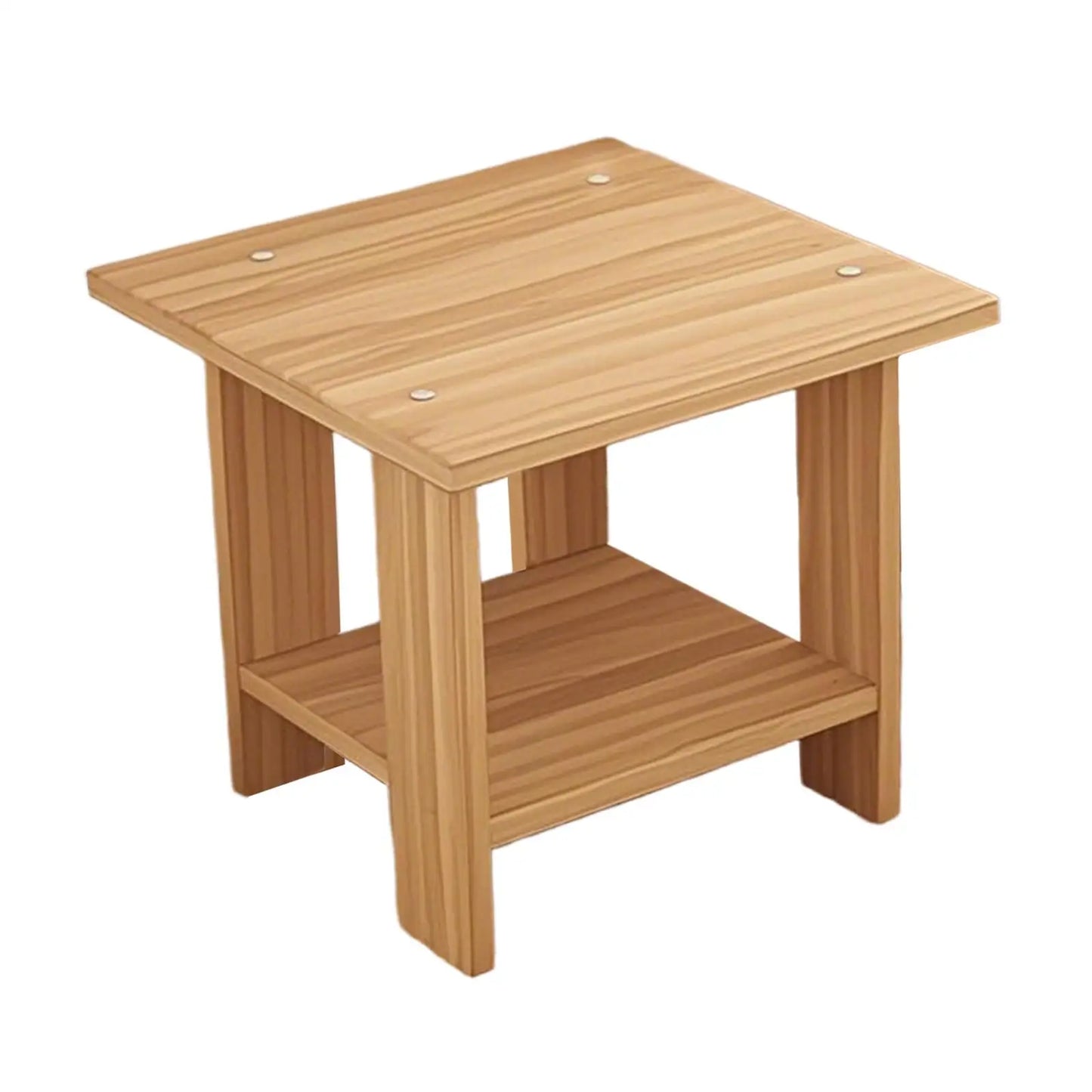 Simple Bedside Table Wooden Double Layers Solid Wood Nightstands Night Table For Table Sofa Side Table Home Furniture - Uknowucme