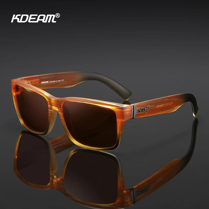 KDEAM Revamp Of Sport Men Sunglasses Polarized Shockingly Colors Sun Glasses Outdoor Driving Photochromic Sunglass With Box - Uknowucme