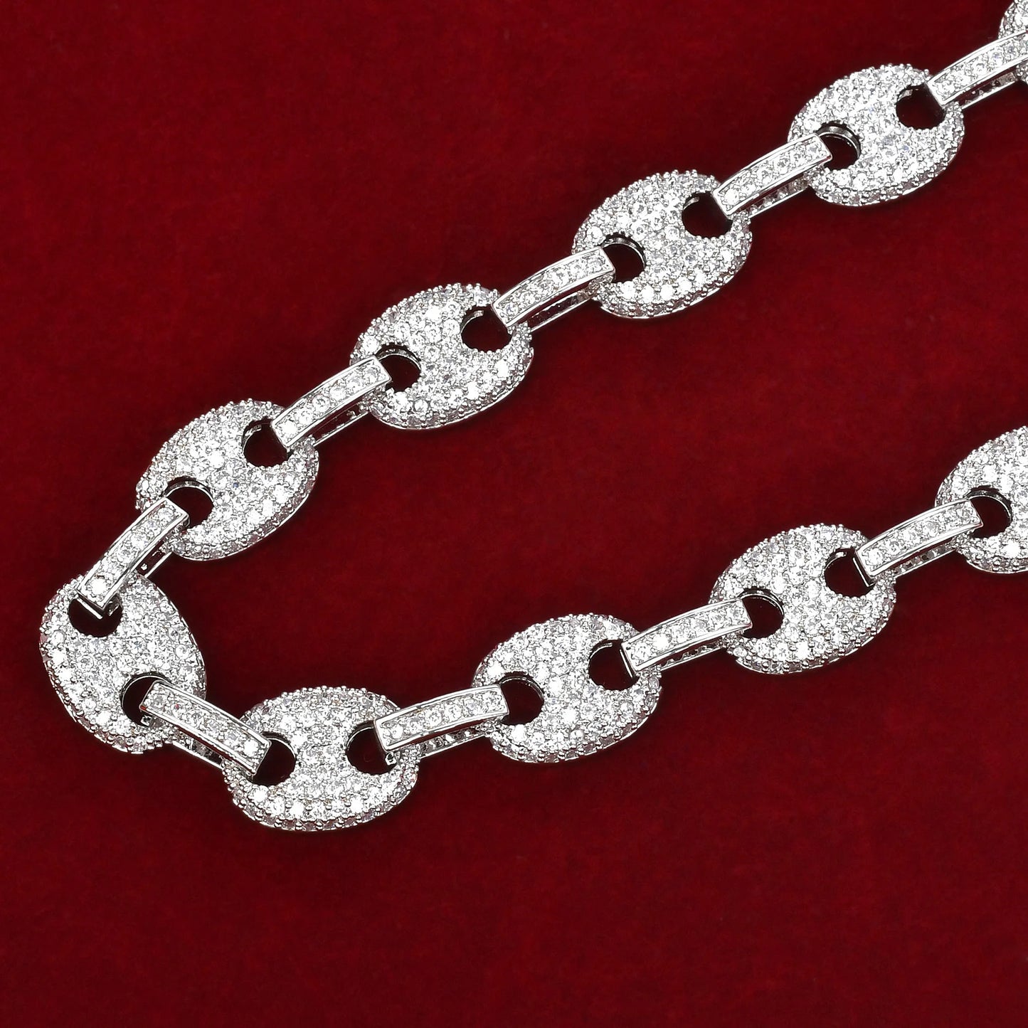 Aokaishen Coffe Bean Cuban Link Chain for Men Real Gold Plated Hip Hop Jewelry 2022 Trend Best Sellings - Uknowucme
