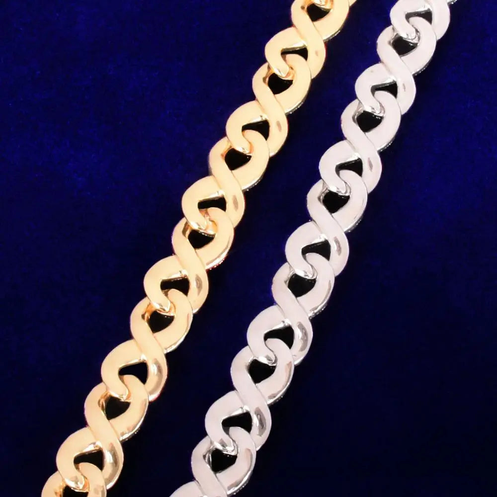 Bubble Letter Cuban Link Chain for Man Necklace Gold Color Choker Fashion Charms Hip Hop Rock Jewelry 2021 Trend - Uknowucme