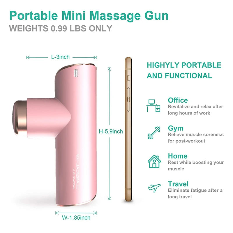 Professional Percussion Massage Gun for Deep Tissue Levels Rechargeable Portable with Muscle Relaxation Athlete Gym Recovery Use - Uknowucme