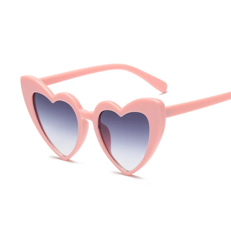 Love Heart Cat Eye Sunglasses Woman Vintage Christmas Gift Black Pink Red Heart Shape Sun Glasses For Woman Uv400 - Uknowucme