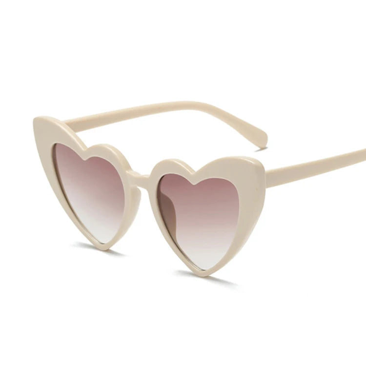 Love Heart Cat Eye Sunglasses Woman Vintage Christmas Gift Black Pink Red Heart Shape Sun Glasses For Woman Uv400 - Uknowucme