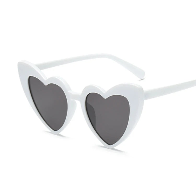Love Heart Cat Eye Sunglasses Woman Vintage Christmas Gift Black Pink Red Heart Shape Sun Glasses For Woman Uv400 - Uknowucme
