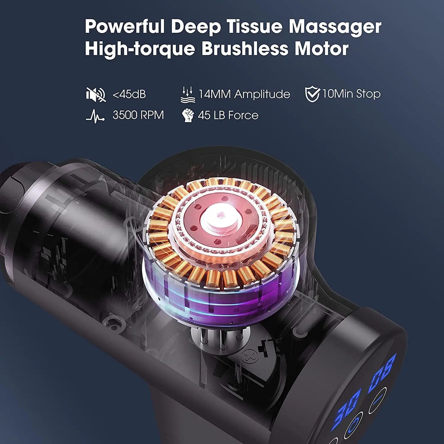 Professional Fascial Massage Gun Sport Relaxation Fitness EMS Muscle Stimulator Handheld Massager - Uknowucme