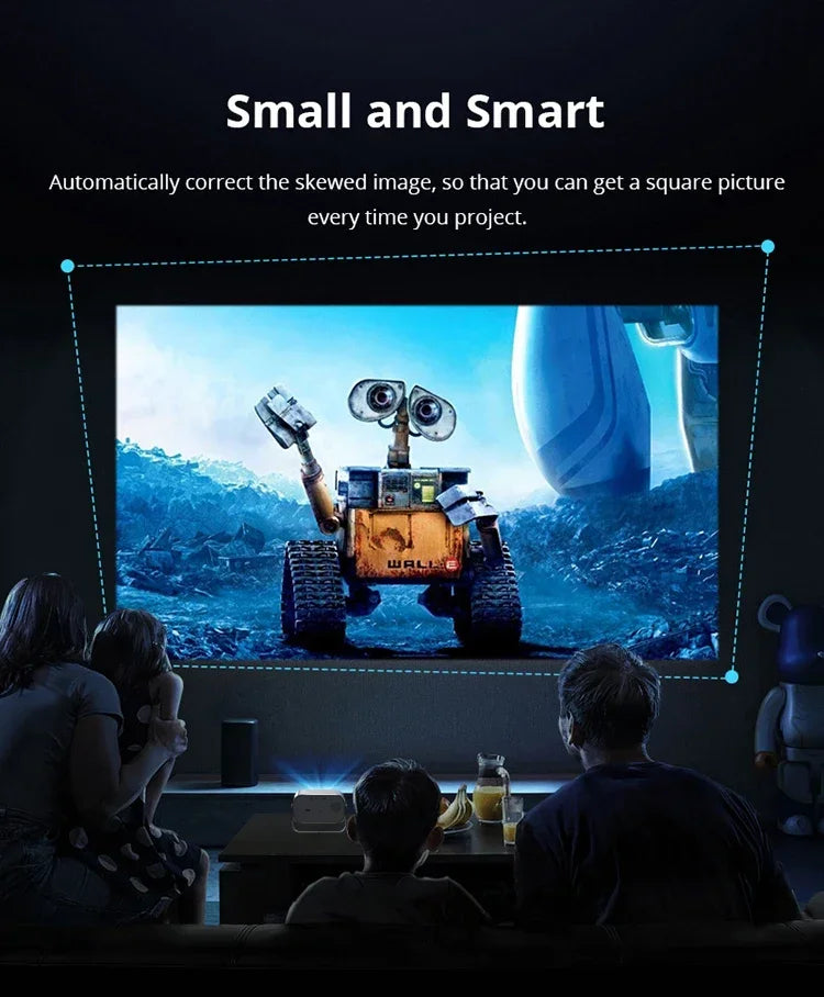 Android projector 4k full hd screen video mini home LCD Portable android 13 smart projector - Uknowucme