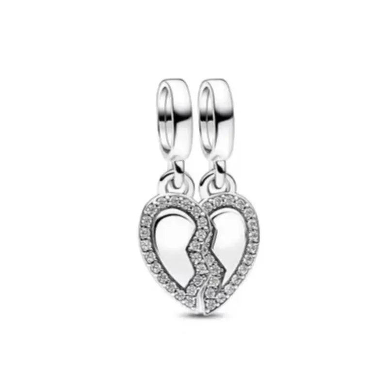 2025 New Hot Selling 925 Silver Heart Shaped Bead Bracelet Suitable for European Women's Exquisite Charm Jewelry - Uknowucme