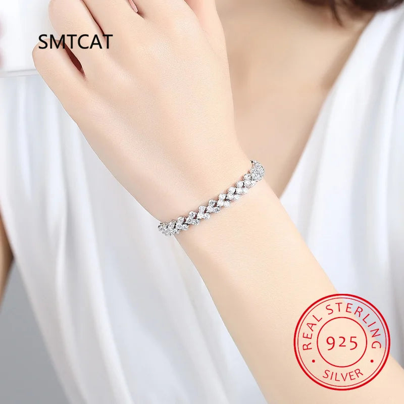 Fine Jewelry VVS1 D Color Moissanite Cuban Chain Bracelet For Men Luxury S925 Silver Bracelet For Men Hip Hop Jewelry - Uknowucme