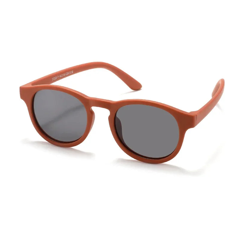 2023 Fashion Kid's First Sunglasses Round Flexible UV400 Polarized Girls Boys Silicone Sun Glasses for Ages 3-12 Years Children - Uknowucme