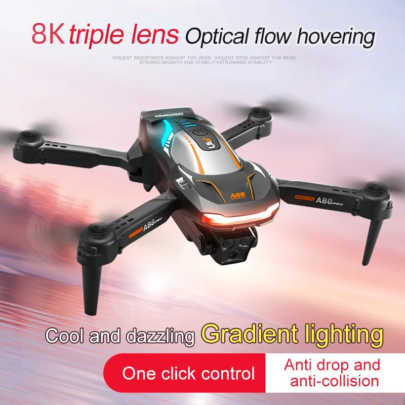 Lenovo A88 Pro Drone 8K HD Camera GPS Professional Four-way Intelligent Obstacle Avoidance Foldable Quadcopter 5G RC Toy 10000M - Uknowucme