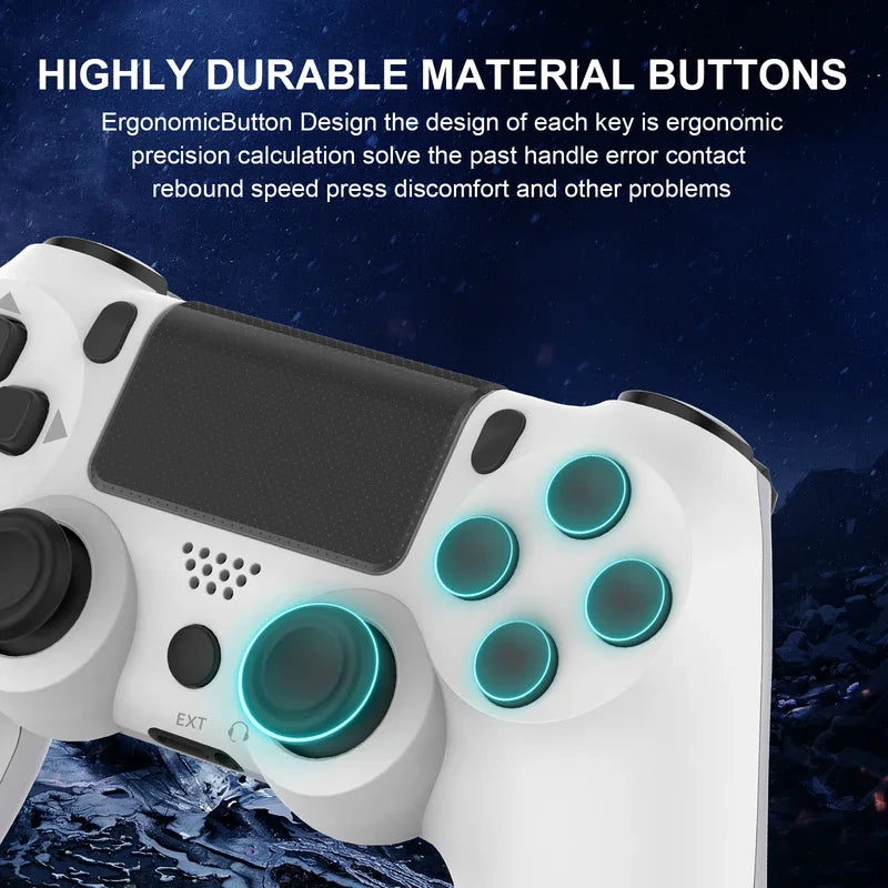 Wireless Game Controller Bluetooth No-Delay Gamepad For PS4 PS3 Console Six-Axis Dual Vibration PC Gaming Joystick With Touchpad - Uknowucme