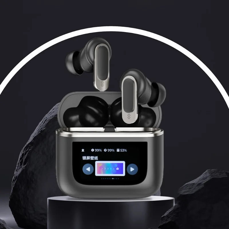 Bluetooth 5.4 Earphone in-ear Silicone Earbuds Wireless Display Touchscreen Control Calling Sports Headphone with Microphone - Uknowucme