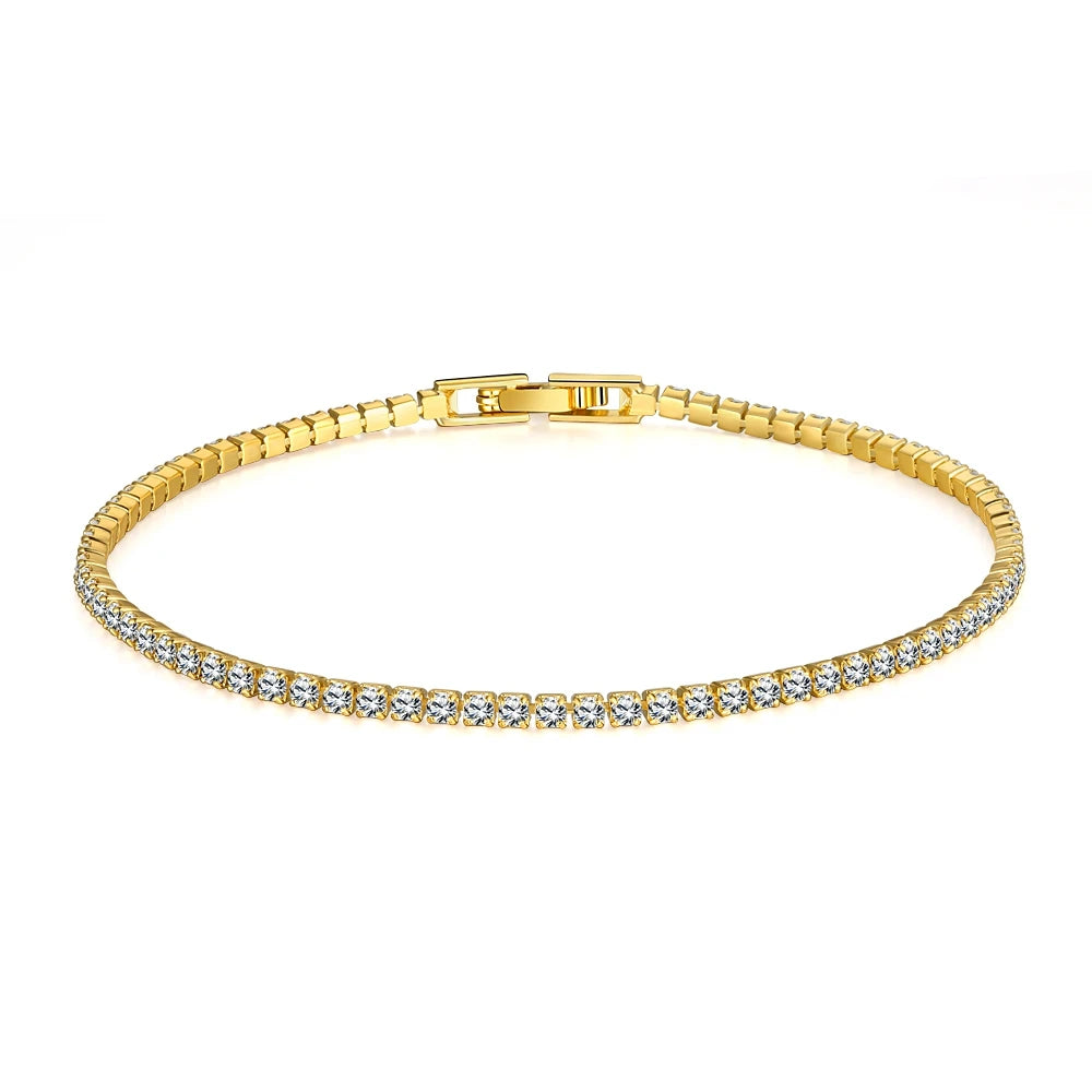 2mm All Moissanite Tennis Bracelet for Men Women Party Simulated Diamond Chain 925 Sterling Silver Fine Jewelry Wholesale - Uknowucme
