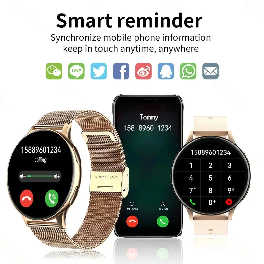 Smart Watch Round Bluetooth Call Men Women Fitness Tracker Bracelet Custom Watch Face Watches For Android IOS Smartwatch 2024 - Uknowucme