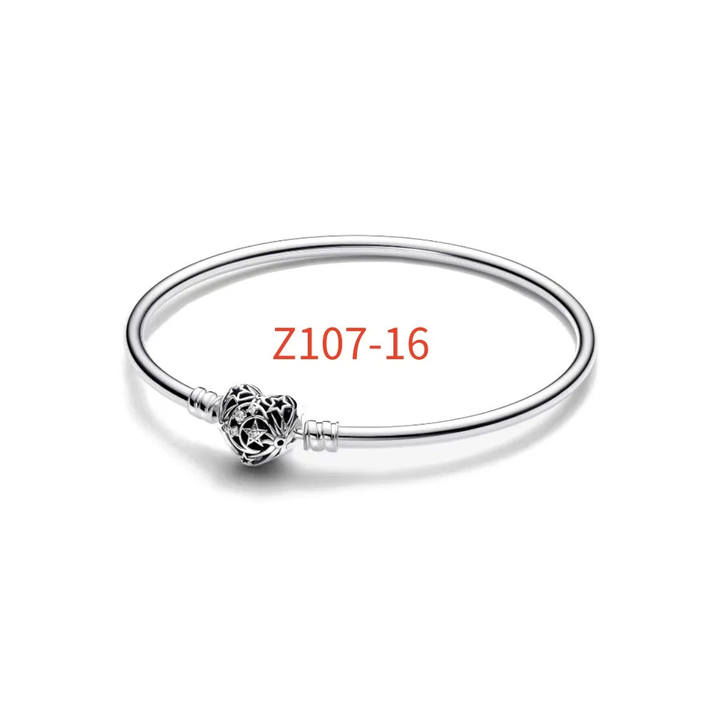 2025 New Hot Selling 925 Silver Heart Shaped Bead Bracelet Suitable for European Women's Exquisite Charm Jewelry - Uknowucme