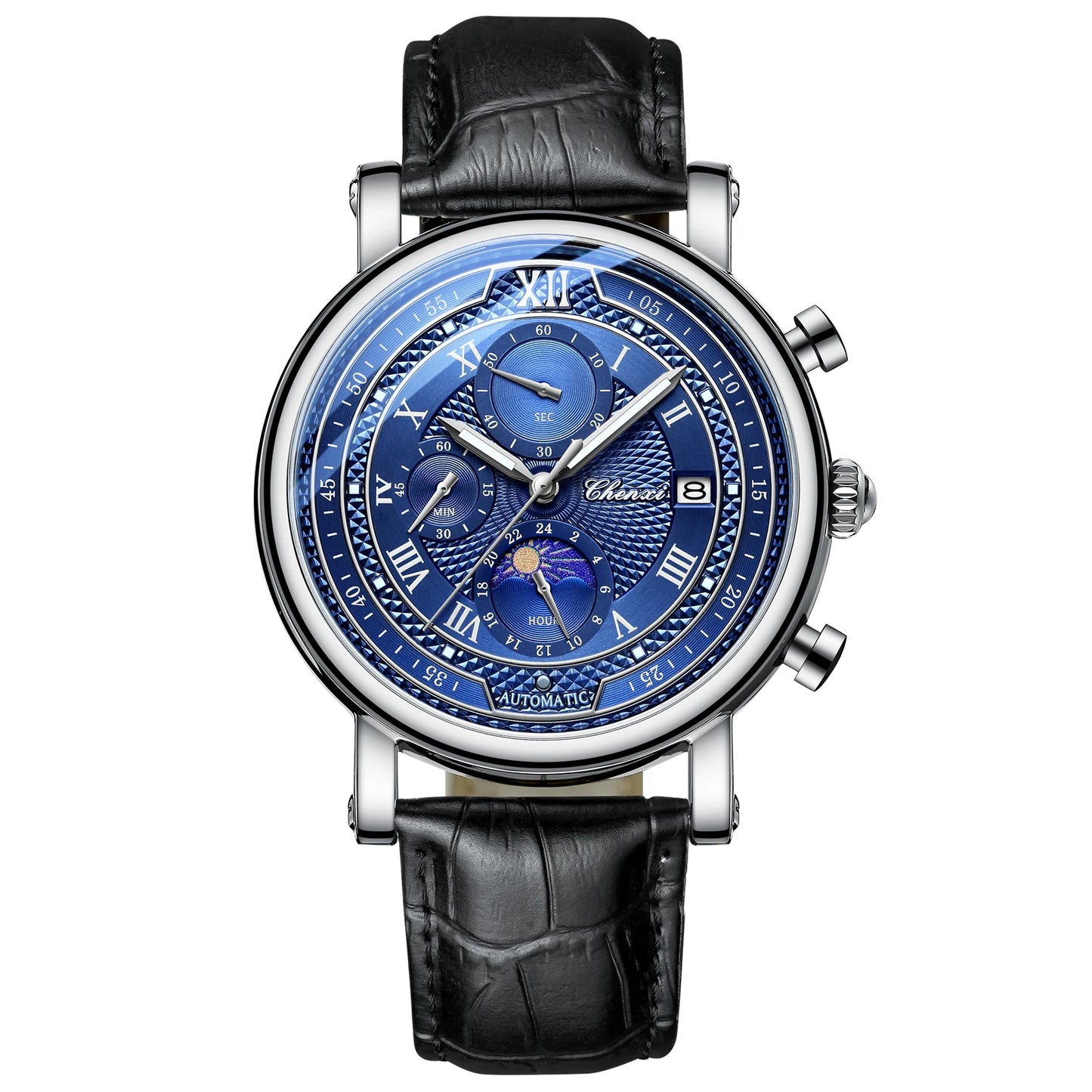 CHENXI Men Quartz Watch Luxury Sports Waterproof Chronograph Luminous Date Men’s Wrist Watch Business Leather Watches Clock - Uknowucme