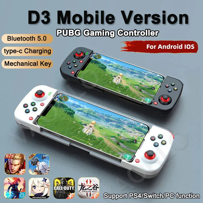 Wireless BT 5.0 Stretchable Game Controller For Mobile Phone Android IOS Gamepad Joystick Eat Chicken Gamepad for PS4 Switch PC - Uknowucme