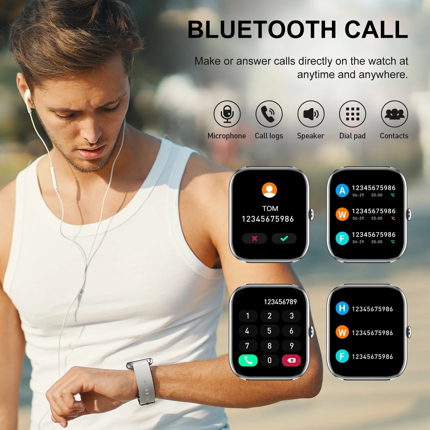 Jxrev Smart Watch, 1.85" Sports Watch for IP68 Waterproof, 110+ Sport Modes, Fitness Activity Tracker, Ultra Thin Watch. - Uknowucme