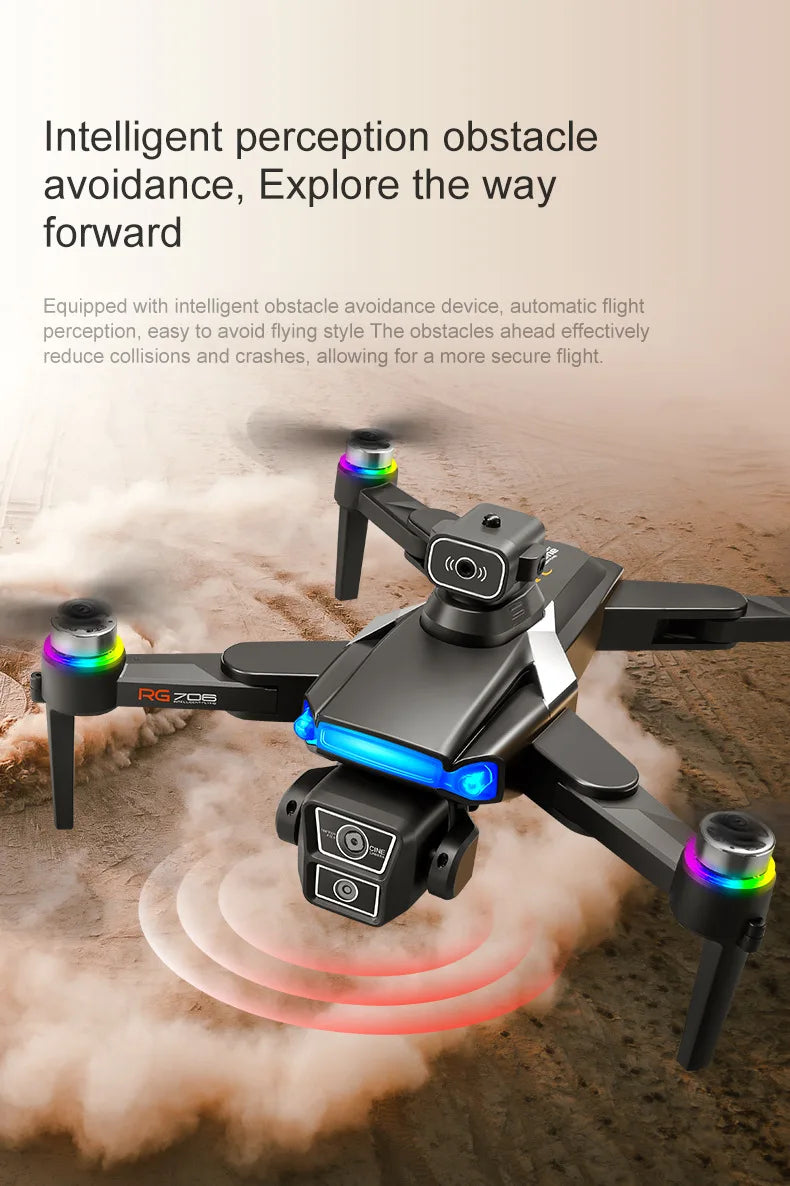 RG706 MAX Drone With 4.5-inch Screen Control,Brushless 360 Obstacle Motor,GPS, Obstacle Avoidance,HD Aerial Photography UAV