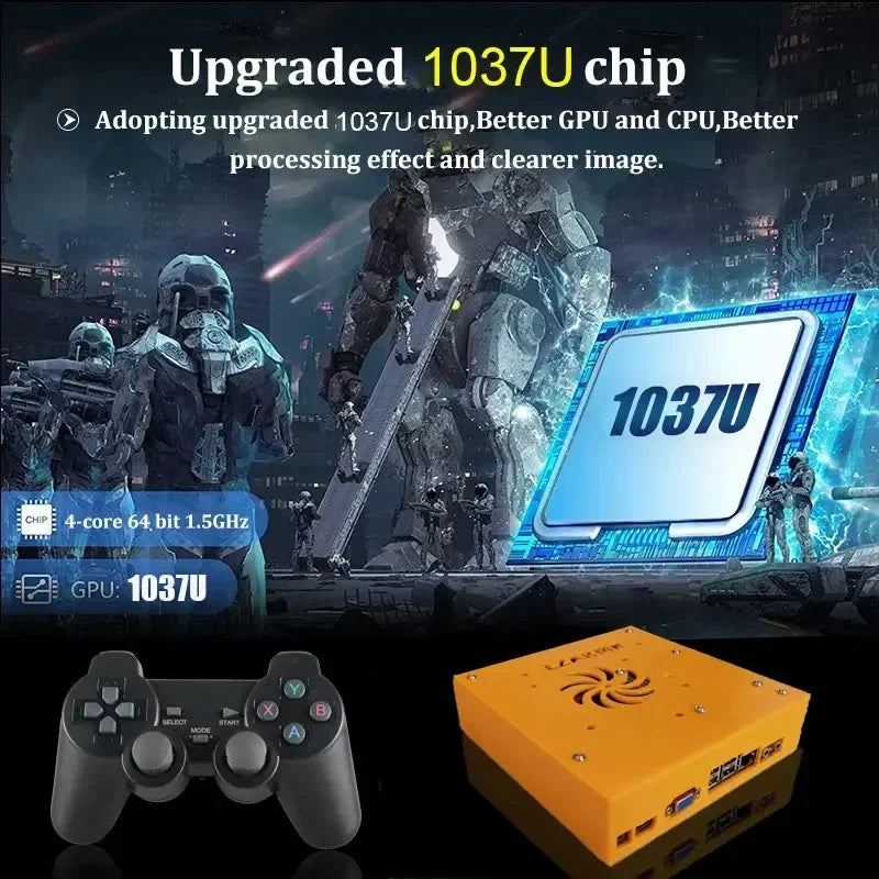 LZAKMR M8 Plug and Play Retro 1037U Game Console 500G HDD 70000+Games For Wii PS2 N64 PSP GameCube N64 Wireless handle - Uknowucme