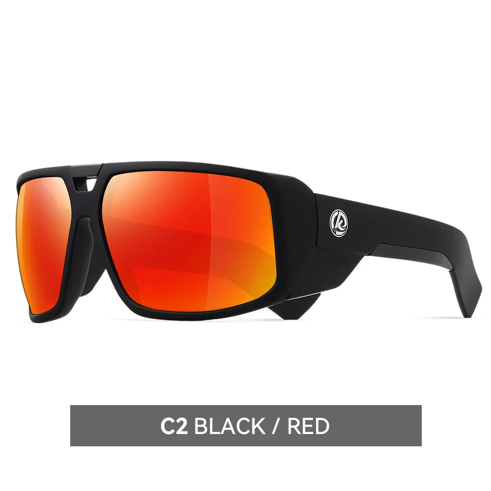 KDEAM for Polarized Sunglasses Men UV400 Sport Driving Goggles Mirrored Shield Brand New Shades With Free Box - Uknowucme