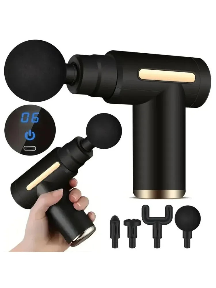 USB Mini Massage Gun Fascia Machine Muscle Relaxation Vibrating Gun Rod Massage Fitness Equipment Neck Grab Fascia Gun - Uknowucme