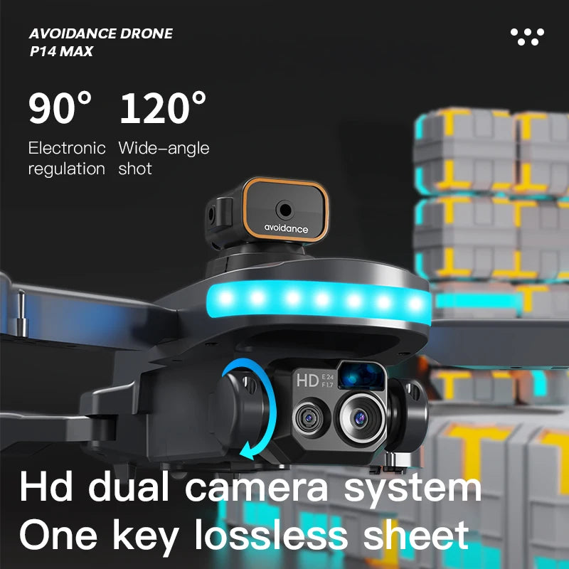 P14 Max GPS Drone Profesional 8K HD Camera Intelligent Obstacle Avoidance Brushless Foldable Quadcopter RC Distance 9000M - Uknowucme