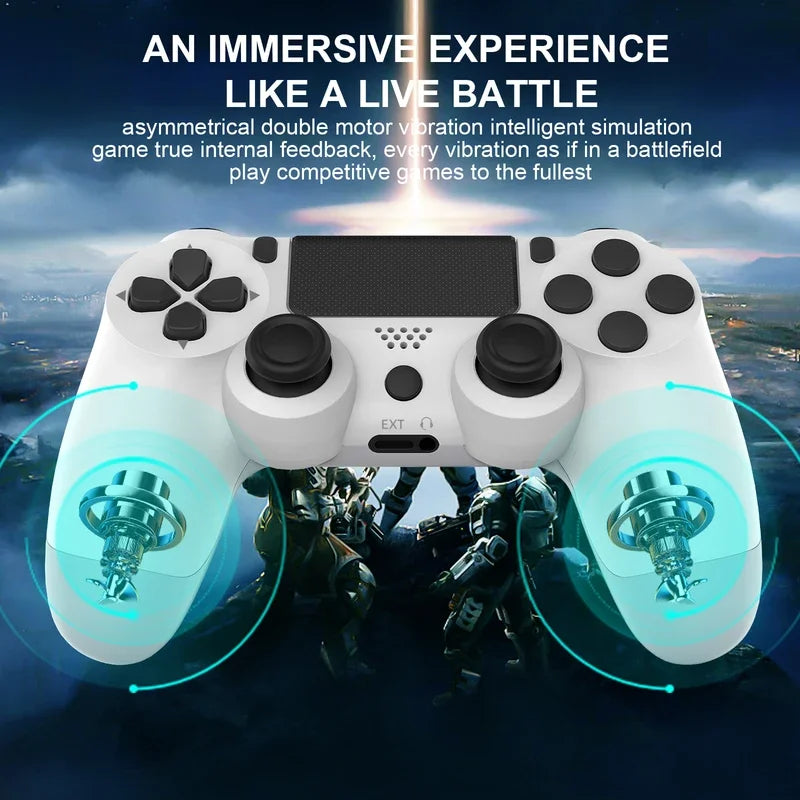 Wireless Game Controller Bluetooth No-Delay Gamepad For PS4 PS3 Console Six-Axis Dual Vibration PC Gaming Joystick With Touchpad - Uknowucme