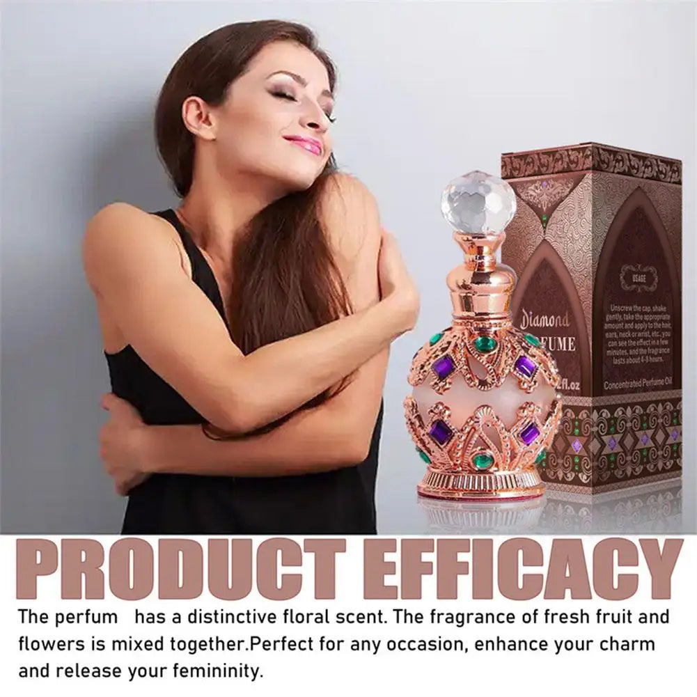 Exotic Arabian Perfume For Women, Enchanting Floral Bouquet With Rose, Jasmine&Vanilla Long-Lasting Pheromone-Infused Fragrance - Uknowucme