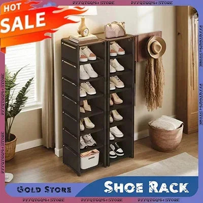 Shoes Organizer Shoe Racks Space-saving Wall Corner Stackable Narrow Shoes Storage Rack Storage Cabinet Shoe Shelves Furniture - Uknowucme