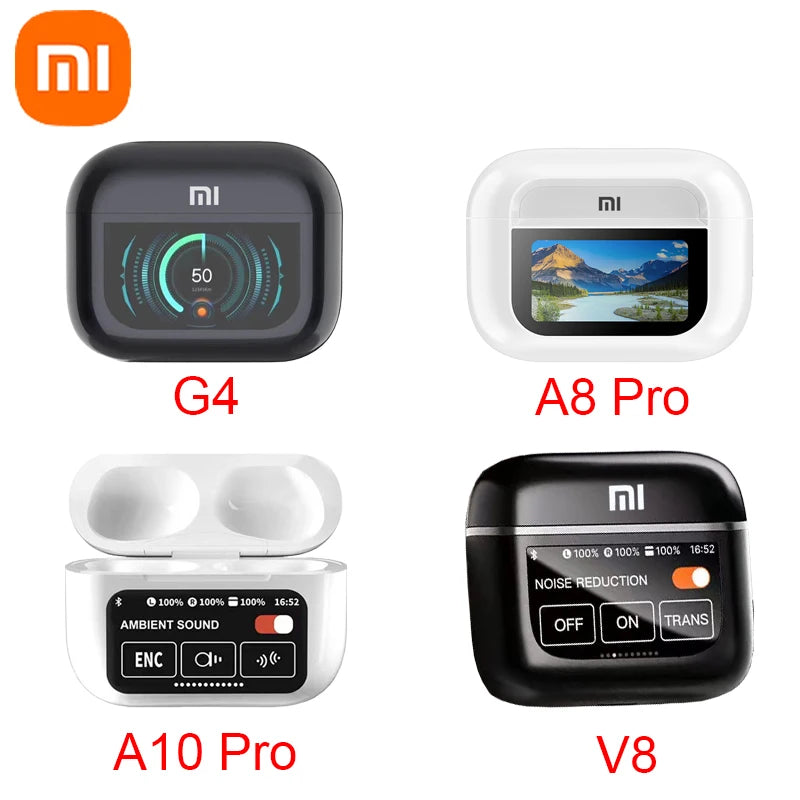 Xiaomi G4/A8 Pro/A10 Pro/V8 Wireless Headset Bluetooth Earphones Multifunctional TouchScreen Headphones Noise Cancelling Earbuds - Uknowucme