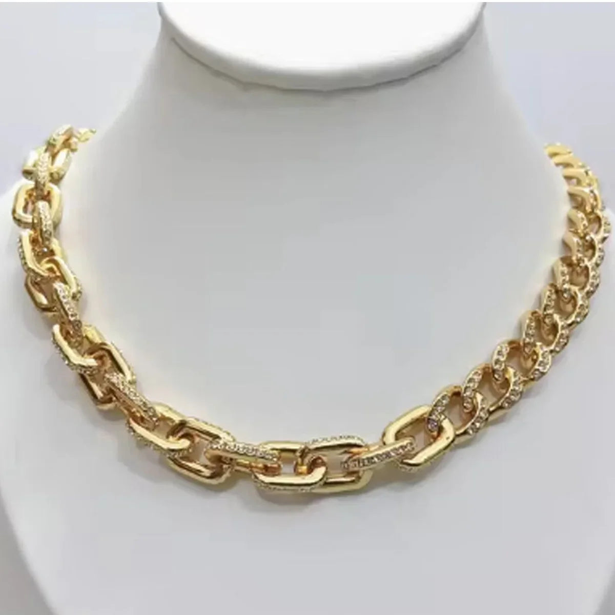 2025 New Trend Fine Jewelry Sets Charm Personality Gold Silver Geometric Crystal Fashion Personality Necklace Earrings for Women - Uknowucme