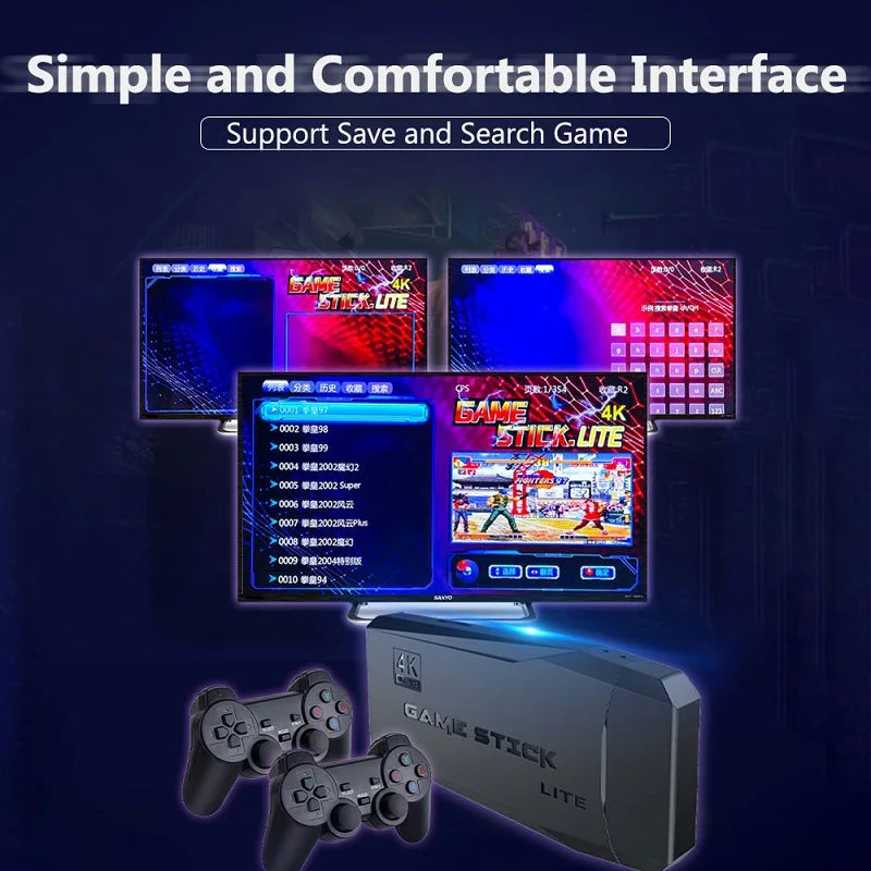 Retro Console 4k 20000 Games Portable Video Game Console M8 Game Stick TV Mini Handheld Player Wireless Controller Xmas Gift - Uknowucme