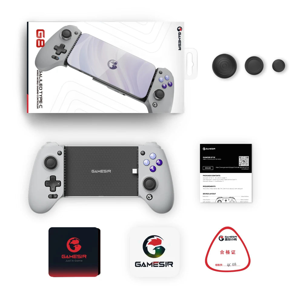 GameSir G8 Mobile Phone Gamepad Hall Effect Game Controller for iPhone 15 Android Cellphone Cloud Gaming Xbox Game Pass STADIA - Uknowucme