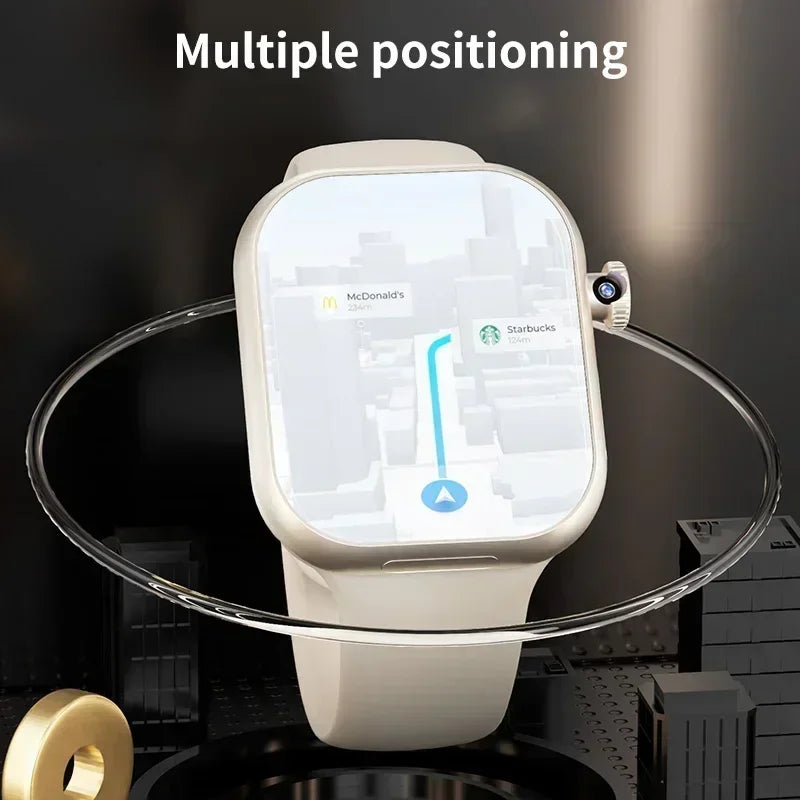The smartwatch is equipped with an 8-megapixel rotating camera, 5G Android VP29, 256GB storage, Sim card, GPS and WIFI - Uknowucme