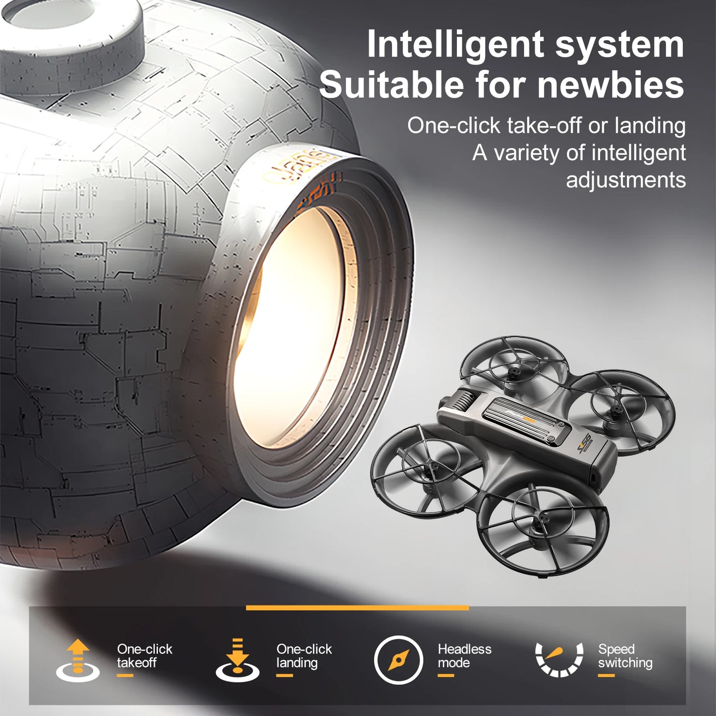 Drone with Camera 4K HD Video Stable Hover 180° Adjustable Lens 3D Flip RC Drones FPV Brushless Optical Flow Quadcopter UAV - Uknowucme