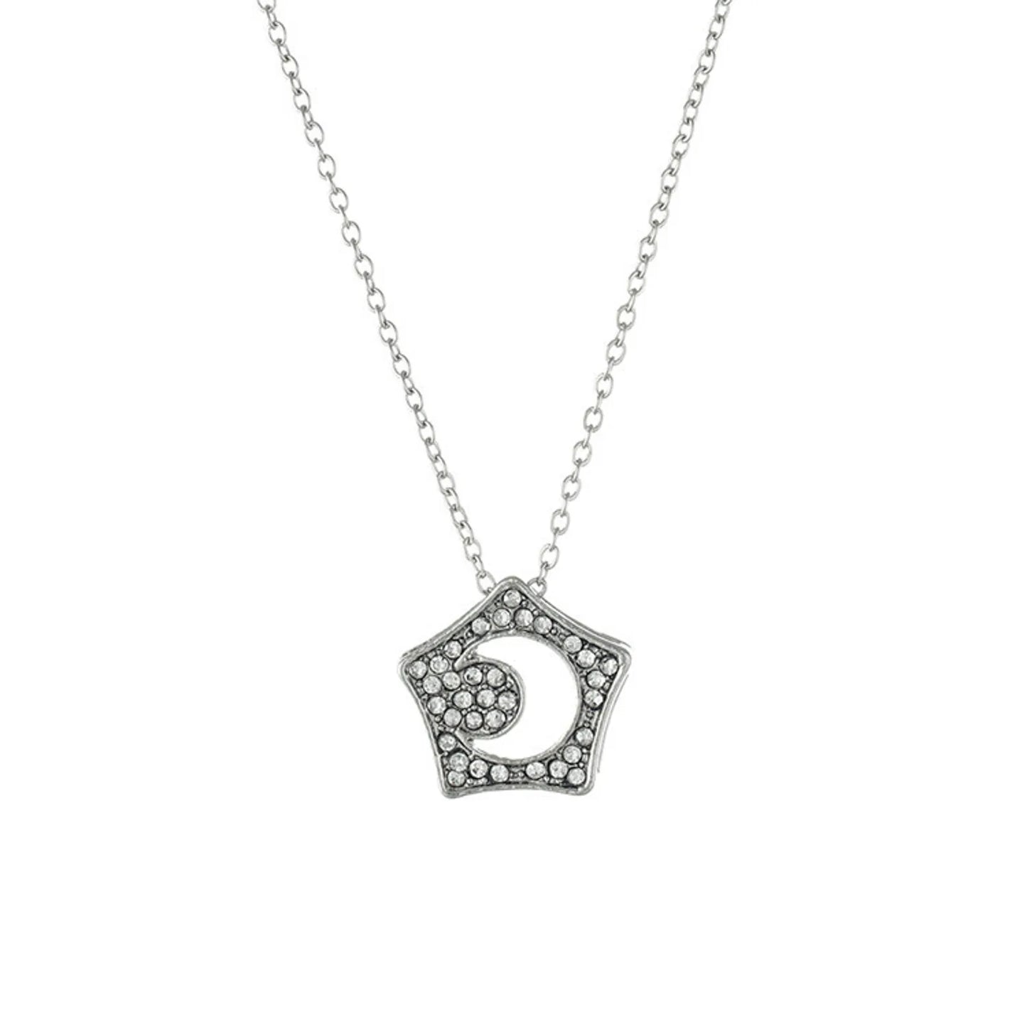 Korean Fashion Star Moon Shaped Zircon Pendant Necklace For Women Chain Jewelry Necklace Fashion Birthday Girl Lover Gift - Uknowucme