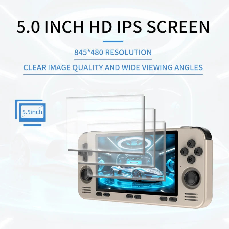 POWKIDDY RGB10 MAX3 Pro Retro Pocket 854*480 5 Inch Ips Screen Amlogic A311D Open-Source Handheld Game Console Children's Gifts - Uknowucme