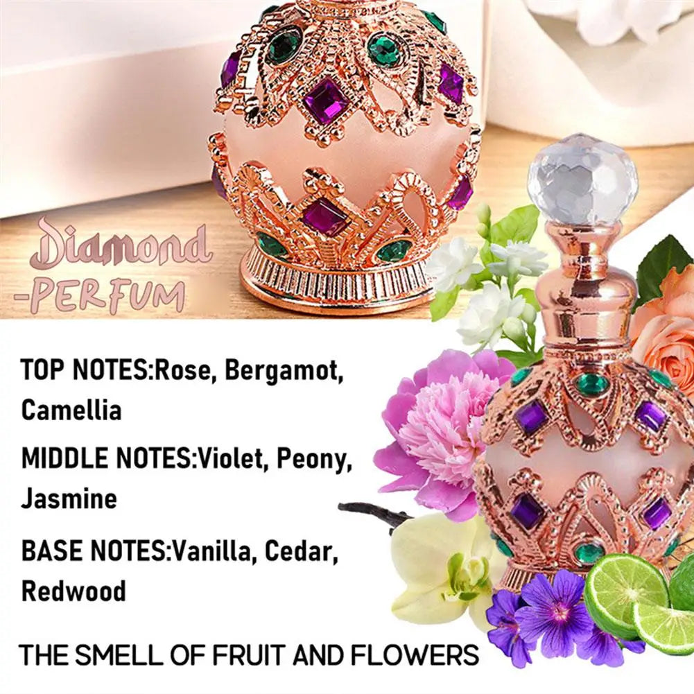 Exotic Arabian Perfume For Women, Enchanting Floral Bouquet With Rose, Jasmine&Vanilla Long-Lasting Pheromone-Infused Fragrance - Uknowucme