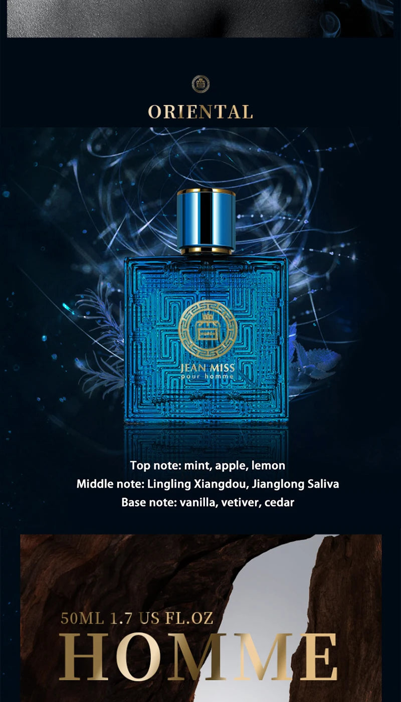 Ares Men's Perfume - 50ml, Fresh Light Fragrance, Woody Scent, Ideal for Daily Use ,Charming perfume, a must-have for a date - Uknowucme