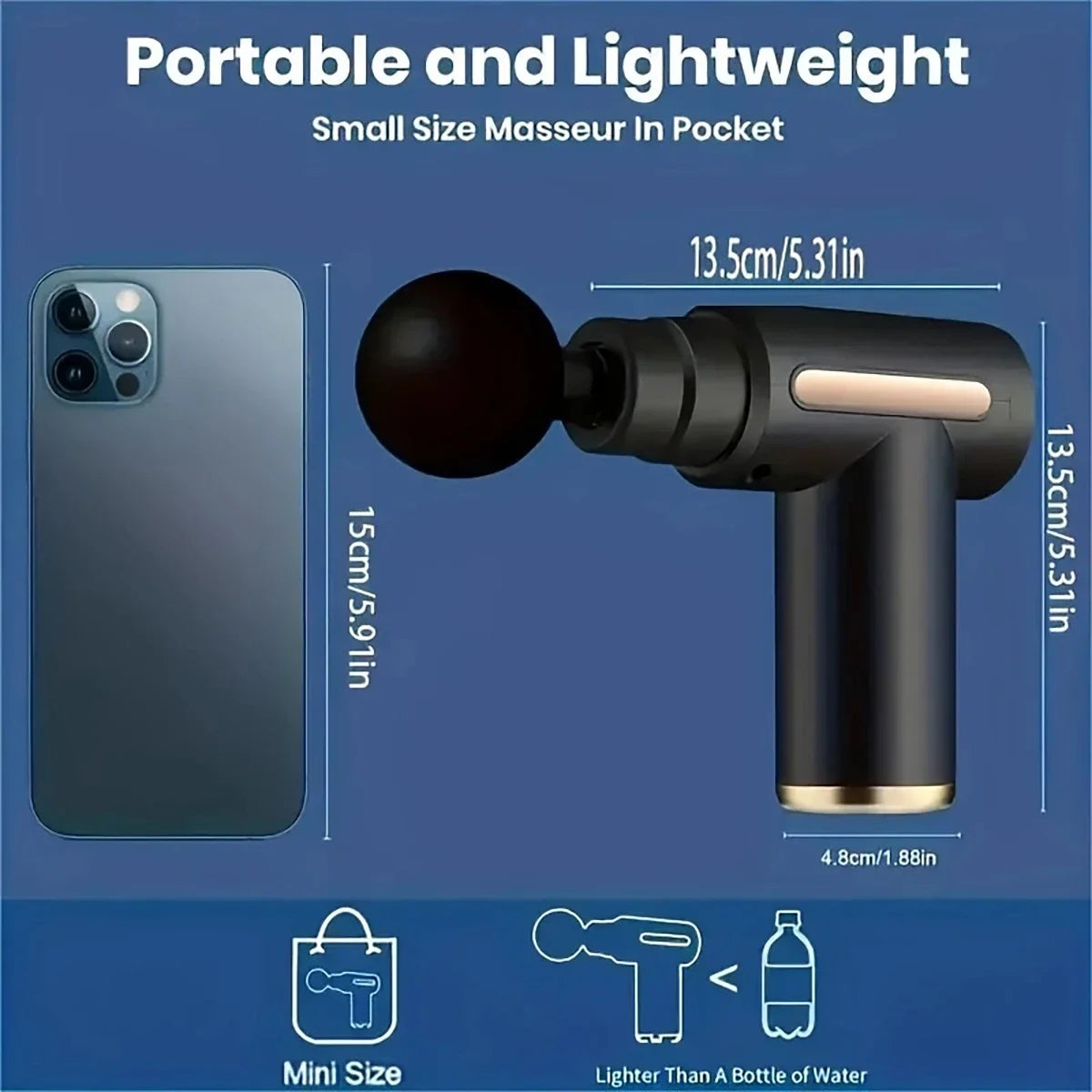 Adjustable Speed Massage Gun for Deep Muscle Recovery, Handheld Fitness Tool That Uses A Massager To Relieve Pain and Relax - Uknowucme