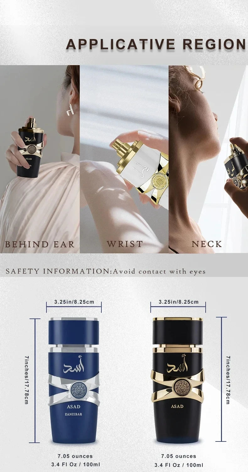 100ml Original Perfume Women Spray Long-lasting Perfumes Men's Perfume Women's Fragrance Arab Long lasting Pheromones Femme Gift - Uknowucme