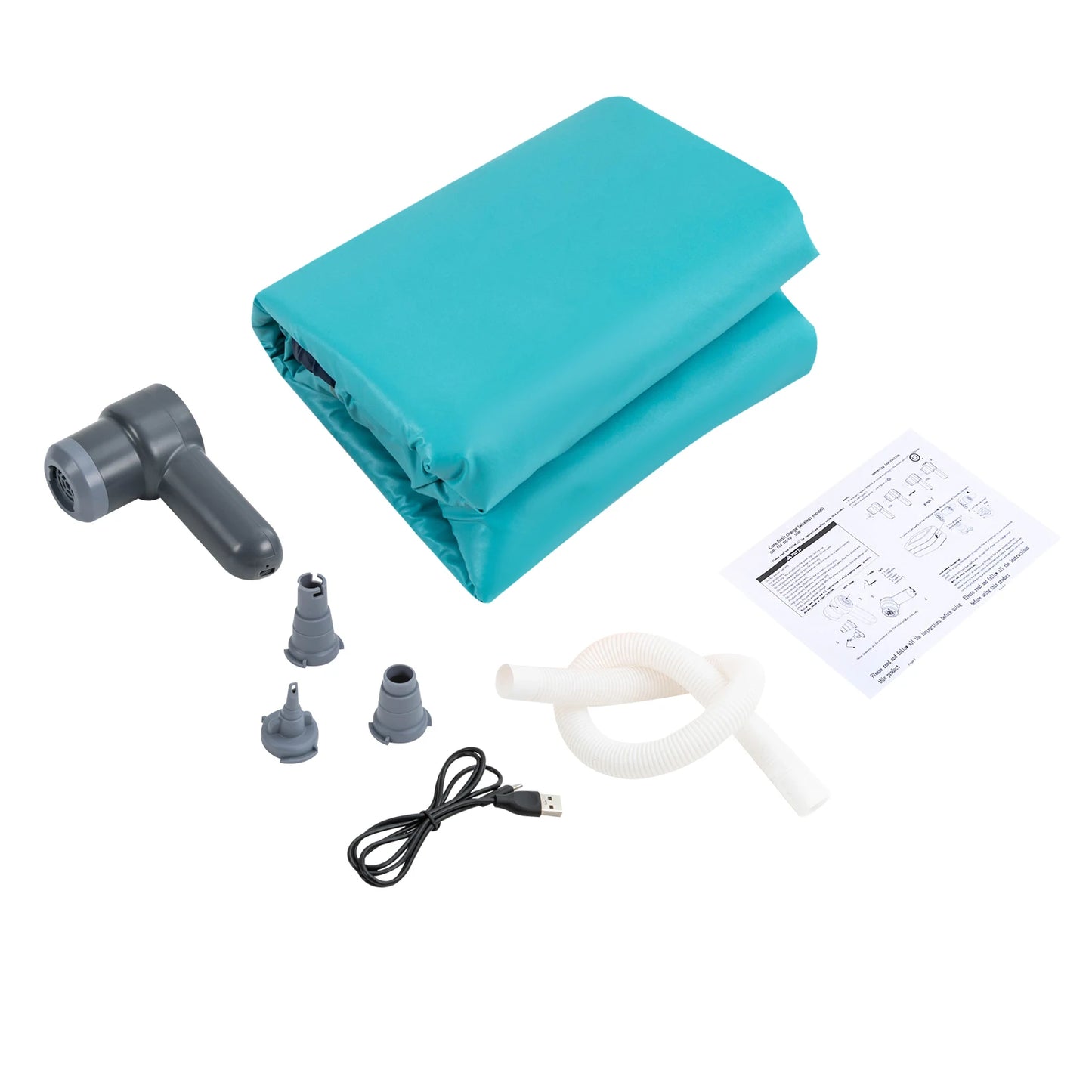 Inflatable Adult Bathtub with Wireless Electric Air Pump for Hot Water Bath Ice Bath Blue / Orange - Uknowucme