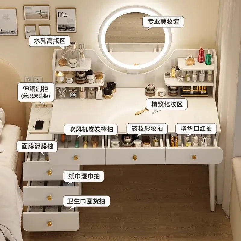 Nordic Makeup Dressers Drawer Storage Living Room Dressing Tables Girl Home Drawers Cabinet Coiffeuse De Chambre Decoration