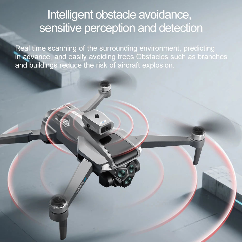 2025 New Drone with 4K Dual Camera Professional Video Drone Quadcopter 360 Intelligent Obstacle Avoidance for Gift Drone - Uknowucme