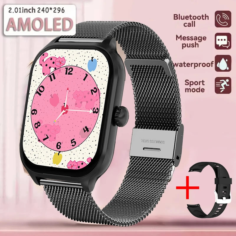 New Smart Watch For Android iOS 2.01" Smartwatch Answer Make Call Waterproof Sports Fitness Tracker Heart Rate Sleep Monitoring