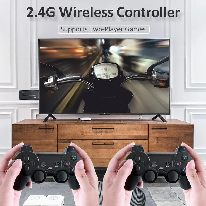 Retro Console 4k 20000 Games Portable Video Game Console M8 Game Stick TV Mini Handheld Player Wireless Controller Xmas Gift - Uknowucme