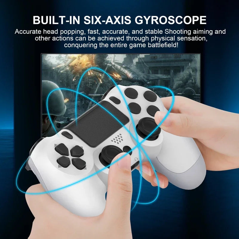 Wireless Game Controller Bluetooth No-Delay Gamepad For PS4 PS3 Console Six-Axis Dual Vibration PC Gaming Joystick With Touchpad - Uknowucme