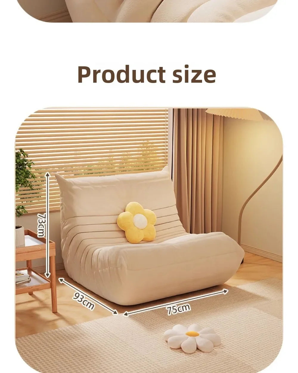 Caterpillar Pure Sponge Lazy Sofa, Modern Simple Living Room Home Sofa, Fabric Casual Lying Fabric Sofa Customizable - Uknowucme
